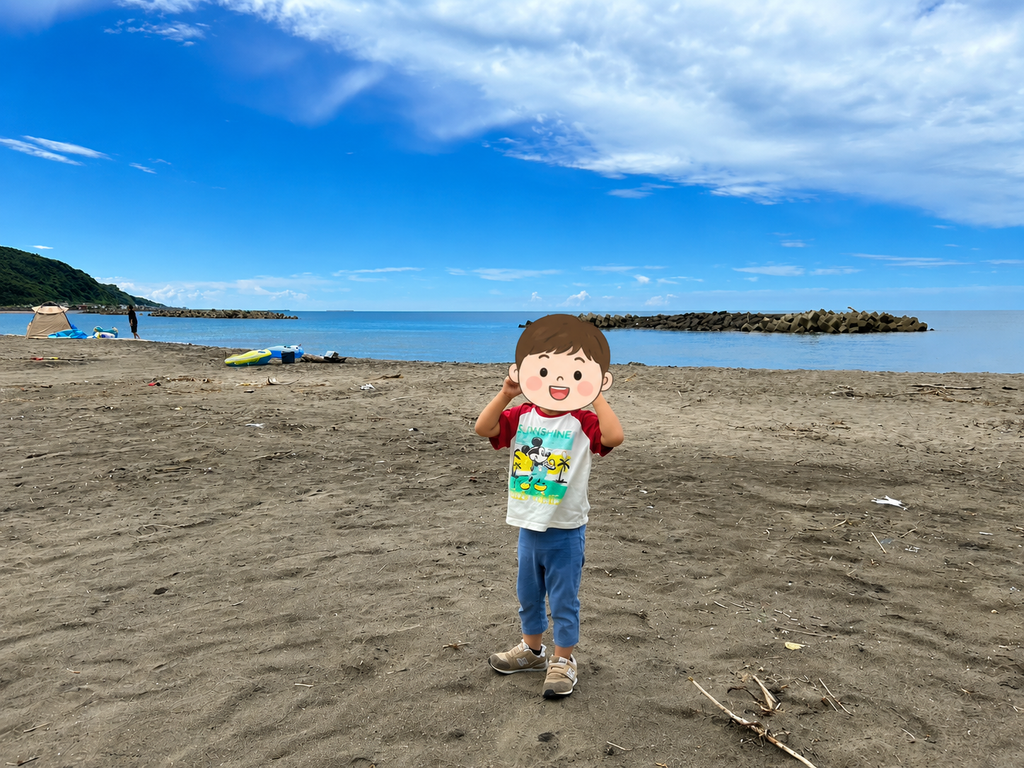 砂浜と男の子